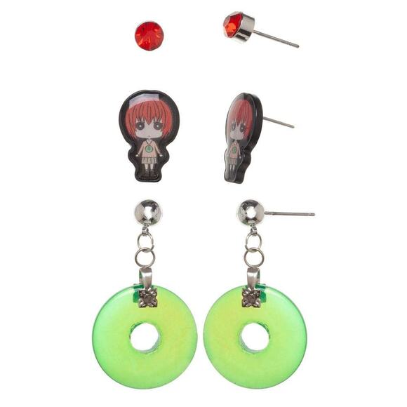 The Ancient Magus Bride Earring Set, 3 Pairs Crunchy Roll Anime Bioworld NEW - Picture 1 of 5